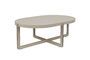 Miniatura Mesa de centro ovalada de acero beige Centre Clipped