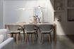 Miniatura Mesa de comedor de chapa de fresno beige 180x90 Sticks 2