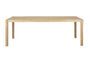 Miniatura Mesa de comedor de chapa de fresno beige 220x90 Sticks Clipped