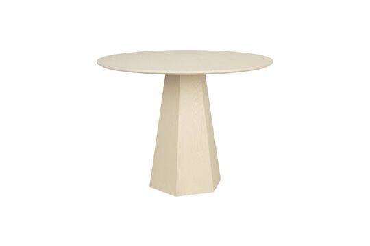 Mesa de comedor de chapa de fresno beige Pilar Clipped