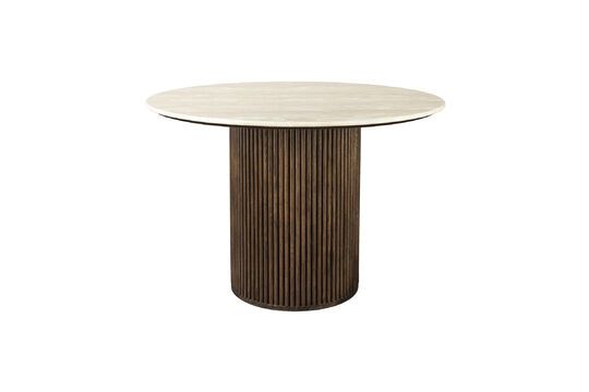 Mesa de comedor de madera beige Arda Clipped