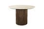 Miniatura Mesa de comedor de madera beige Arda Clipped