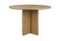 Miniatura Mesa de comedor de madera beige Laurent Clipped