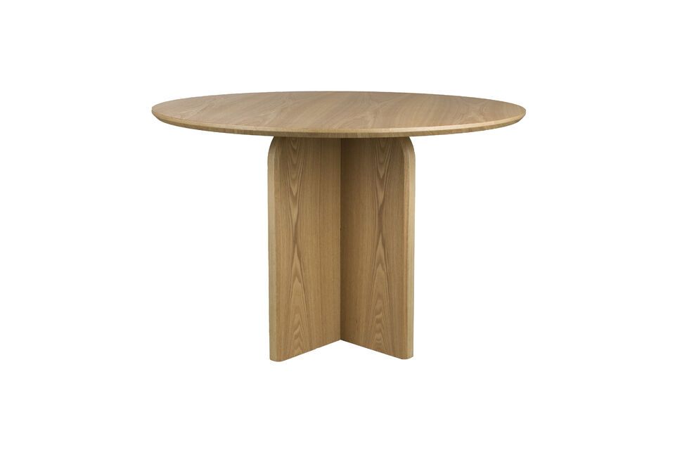 Mesa de comedor de madera beige Laurent White Label