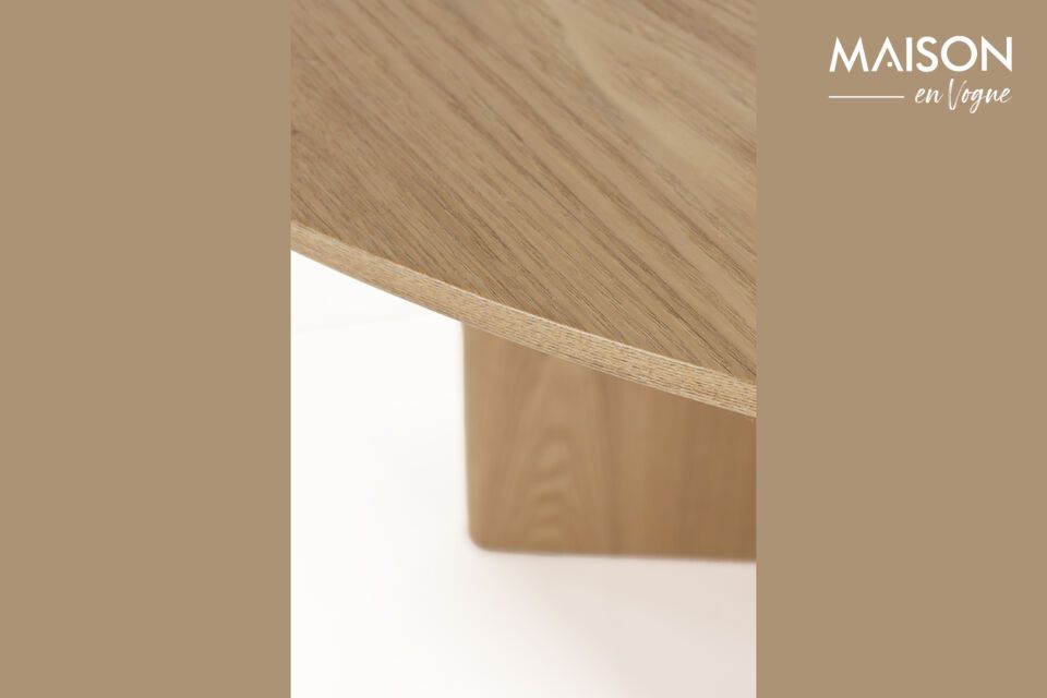 Mesa de comedor de madera beige Laurent - 7