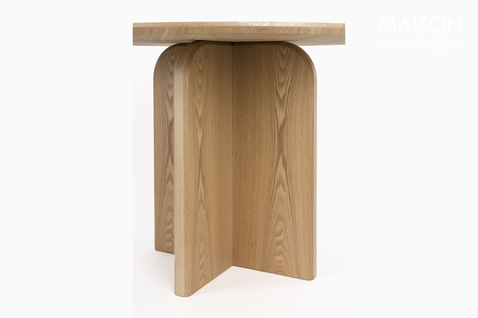 Mesa de comedor de madera beige Laurent - 9