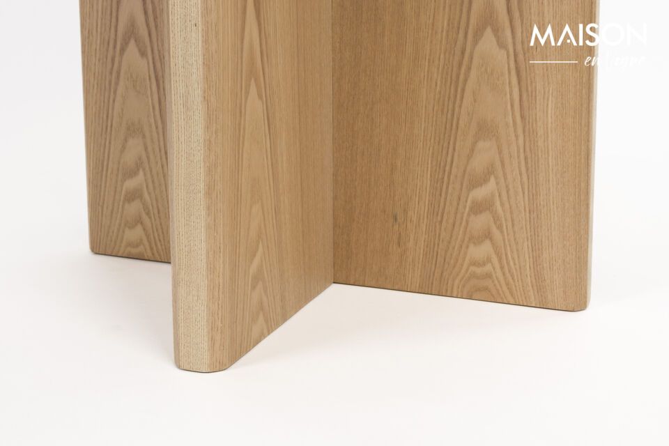 Mesa de comedor de madera beige Laurent - 10