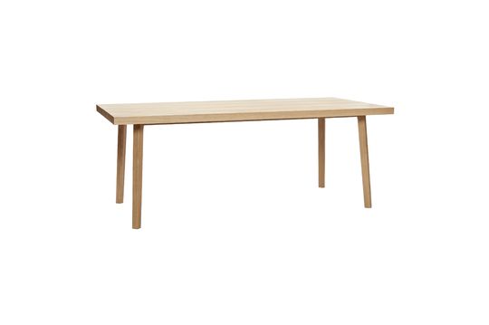 Mesa de comedor de madera beige Ligne Clipped