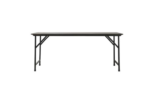 Mesa de comedor de madera de mango negra Party Clipped