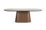 Miniatura Mesa de comedor de madera marrón 200x90 Almira Clipped