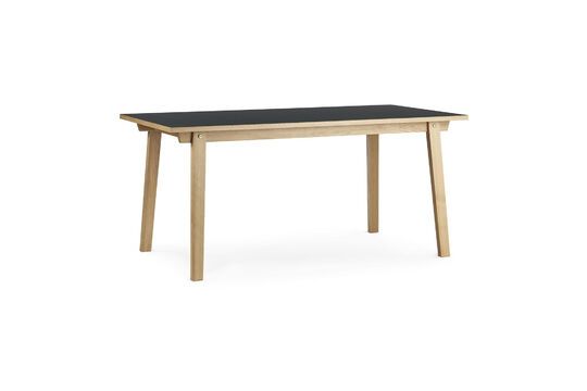 Mesa de comedor de madera negra Slice Clipped