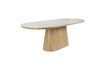 Miniatura Mesa de comedor ovalada de madera beige 200x90 Almira 5