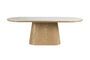Miniatura Mesa de comedor ovalada de madera beige 200x90 Almira Clipped