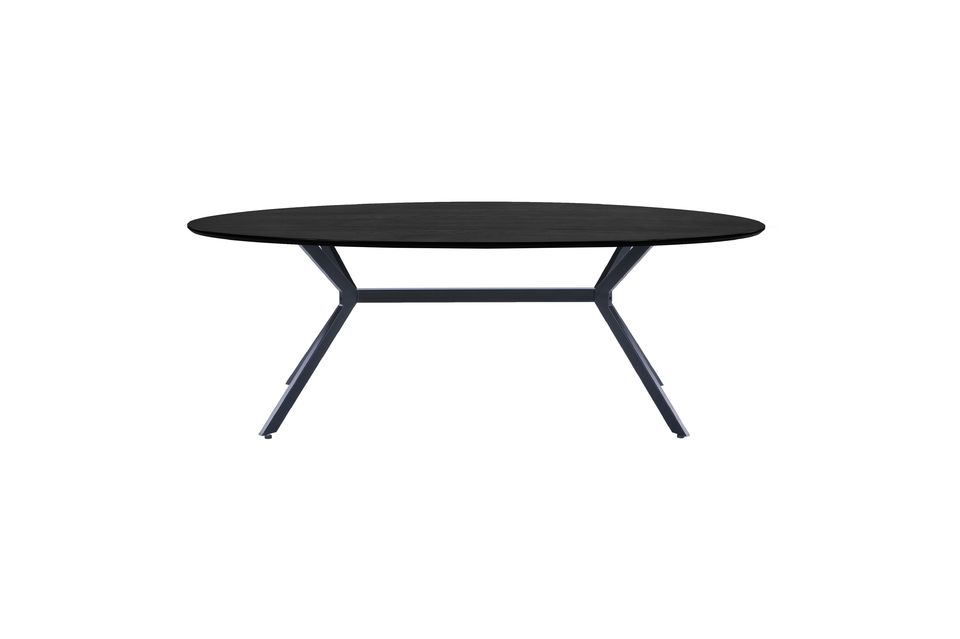 Mesa de comedor ovalada negra Bruno Woood