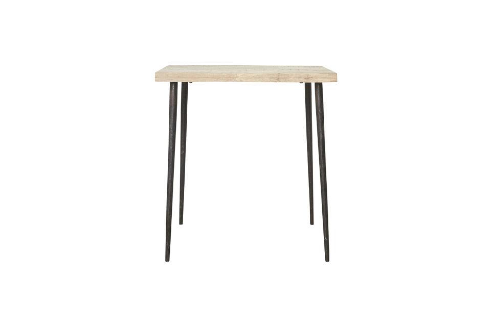 Mesa de comedor pequeña de madera de mango beige Slated House Doctor