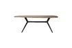 Miniatura Mesa de comedor rectangular de madera beige Chase 1