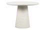 Miniatura Mesa de comedor redonda Damon de fibra de arcilla blanca Clipped