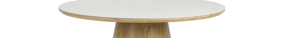 Descriptivo Materiales  Mesa de comedor redonda de madera beige Almira