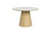 Miniatura Mesa de comedor redonda de madera beige Almira 4