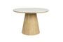 Miniatura Mesa de comedor redonda de madera beige Almira Clipped