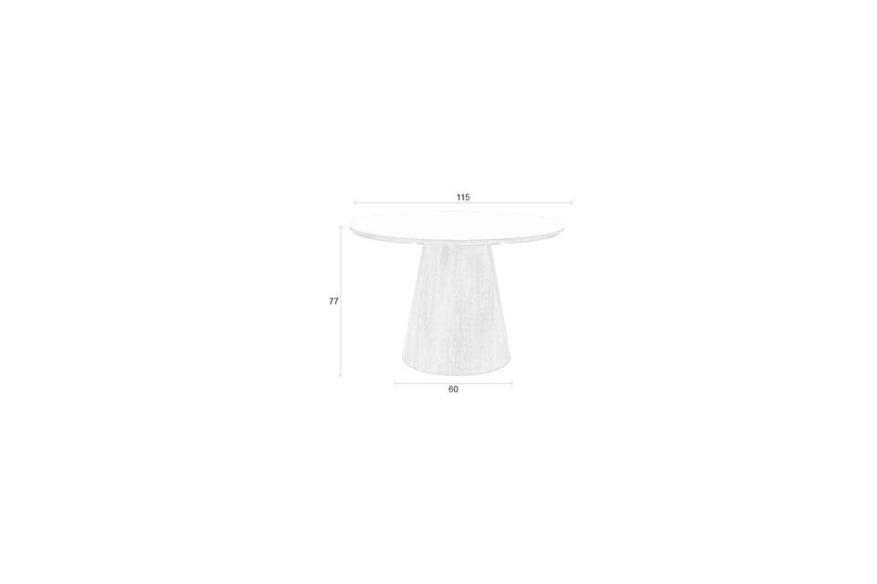 La mesa de comedor redonda Almira Beige de MDF es el epítome de la elegancia discreta