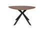 Miniatura Mesa de comedor redonda de madera beige Chase Clipped
