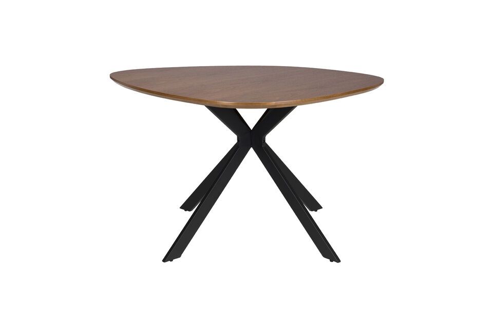 Mesa de comedor redonda de madera beige Chase White Label