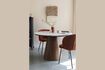 Miniatura Mesa de comedor redonda de madera marrón Almira 2