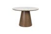 Miniatura Mesa de comedor redonda de madera marrón Almira 1
