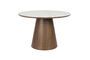 Miniatura Mesa de comedor redonda de madera marrón Almira Clipped
