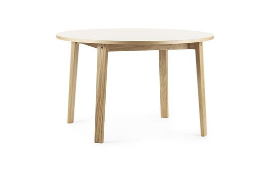 Mesa de comedor redonda Slice de roble claro Clipped