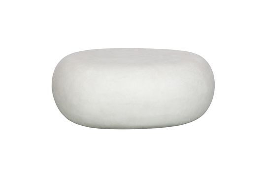 Mesa de fibra de vidrio blanca Pebble Clipped