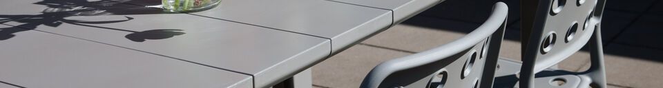 Descriptivo Materiales  Mesa de jardín de acero gris Alban