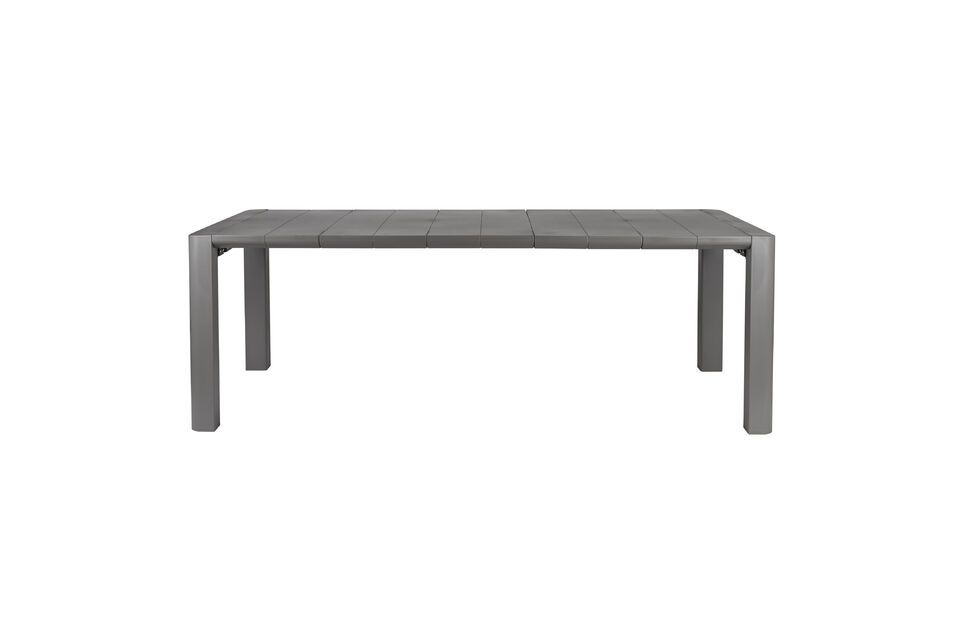 Mesa de jardín de acero gris Alban White Label