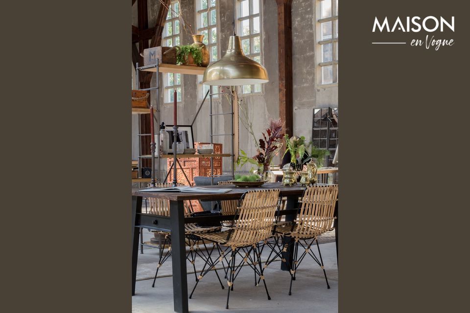 Mesa de madera Crude Dutch Bone