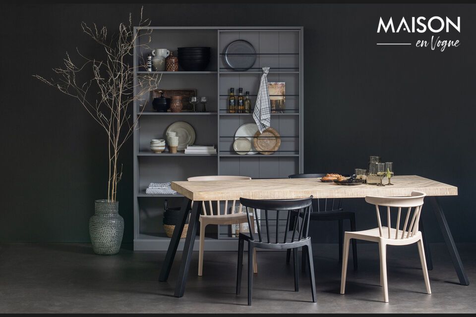 La mesa de madera de mango Tablo es un mueble robusto y contemporáneo que añade un toque de