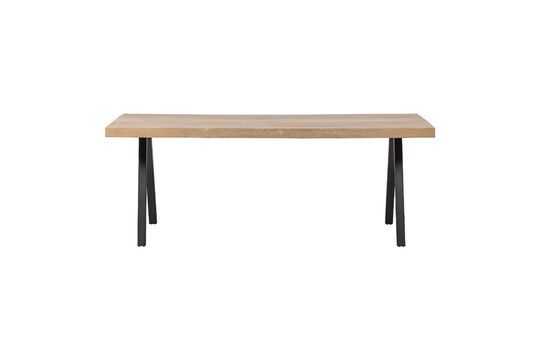 Mesa de madera de mango beige 180x90 con patas cuadradas Tablo Clipped