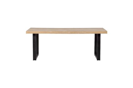 Mesa de madera de mango beige 180x90 con patas en forma de U Tablo Clipped