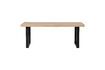 Miniatura Mesa de madera de mango beige 180x90 con patas en forma de U Tablo 1