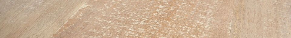 Descriptivo Materiales  Mesa de madera de mango lavada en blanco Tablo
