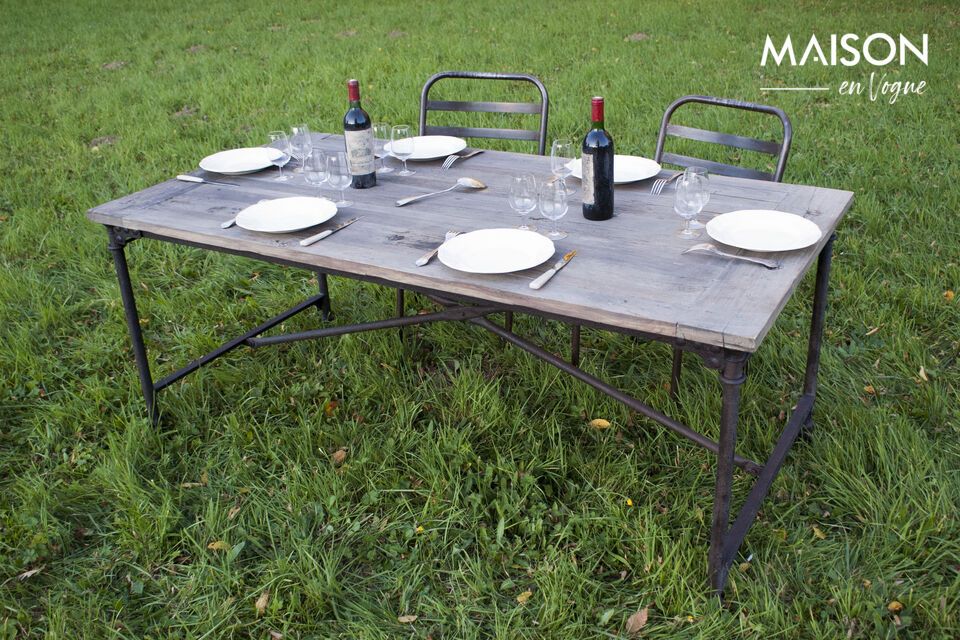 Mesa de tapicero de madera de olmo antiguo Chehoma