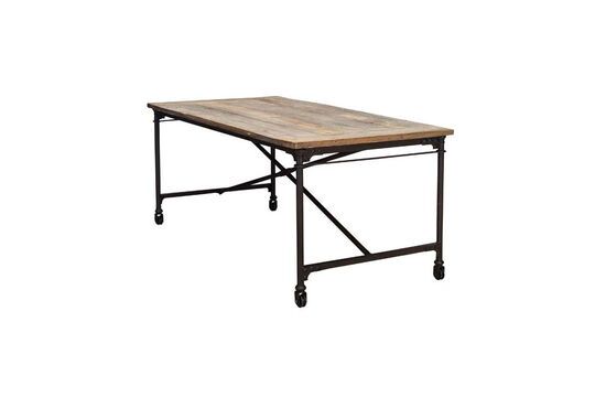 Mesa de tapicero de madera de olmo antiguo Clipped