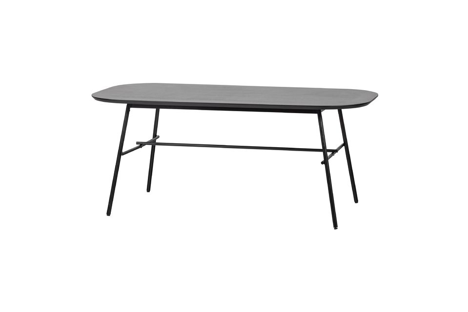 Mesa Elegance de madera de mango y metal negro Vtwonen