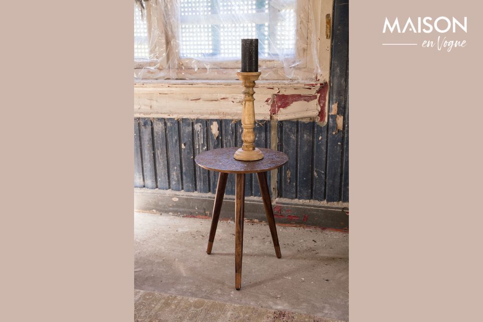 Mesa lateral con acabado de cobre Bast Dutch Bone