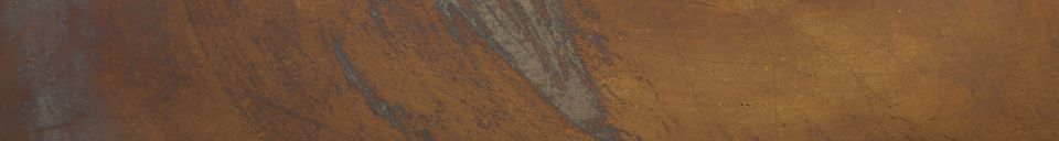 Descriptivo Materiales  Mesa lateral con acabado de cobre Frost