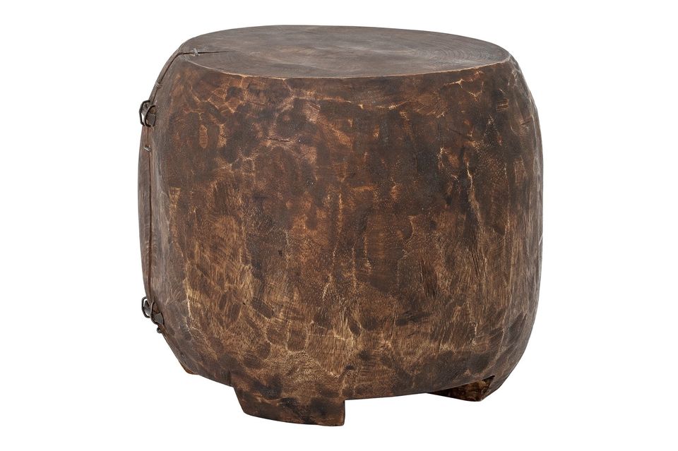 Mesa pedestal de mango marrón Taïs - 5