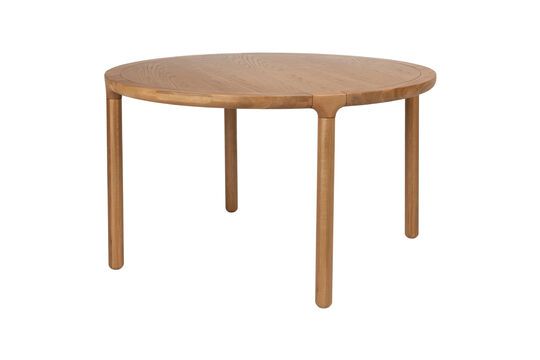 Mesa redonda de madera beige Storm D128 Clipped