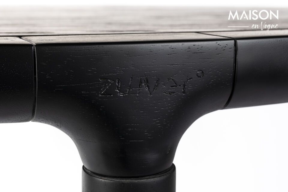 Mesa redonda de madera negra Storm D128 - 7