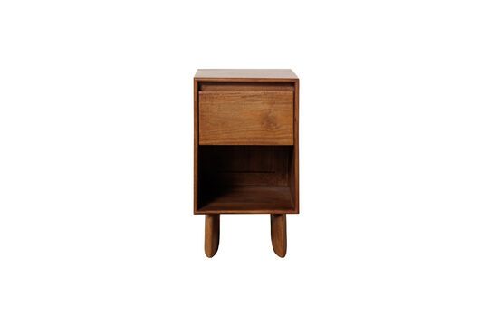 Mesilla de noche Leeds de madera oscura