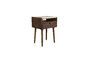 Miniatura Mesita de noche de madera beige Arda Clipped